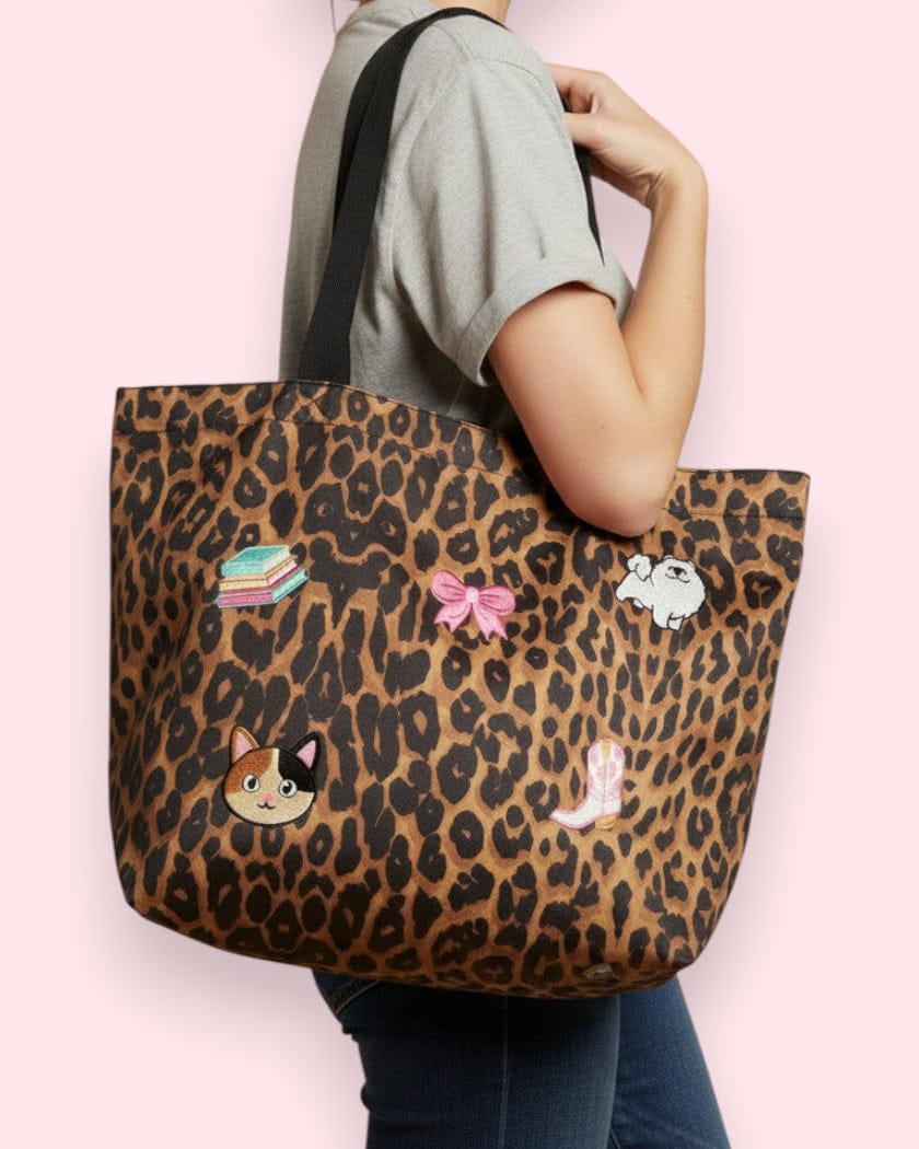 Personalised Leopard Tote Bag