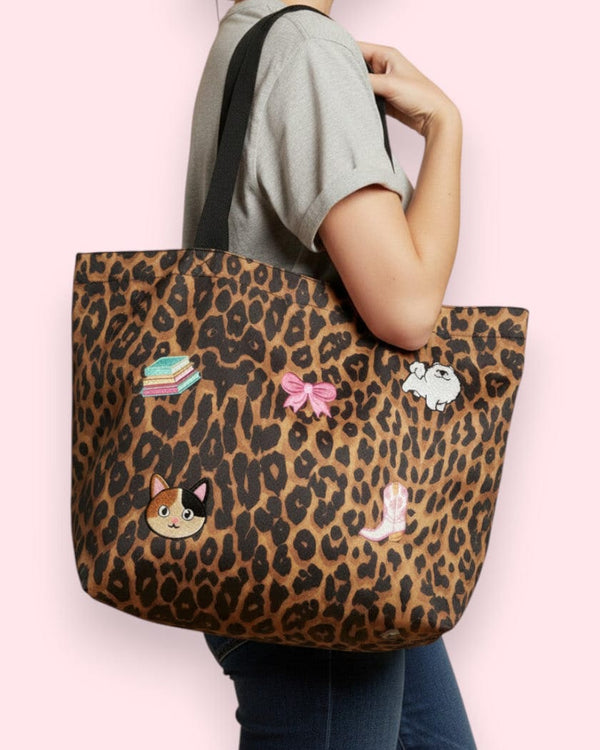 Personalised Leopard Tote Bag