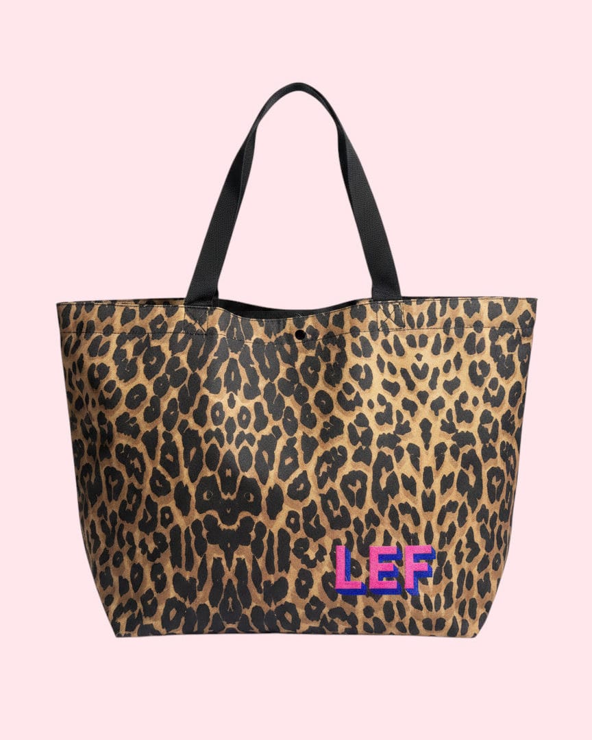 Personalised Leopard Tote Bag