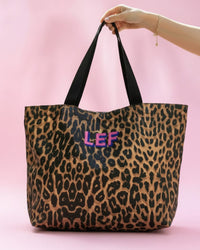 Personalised Leopard Tote Bag