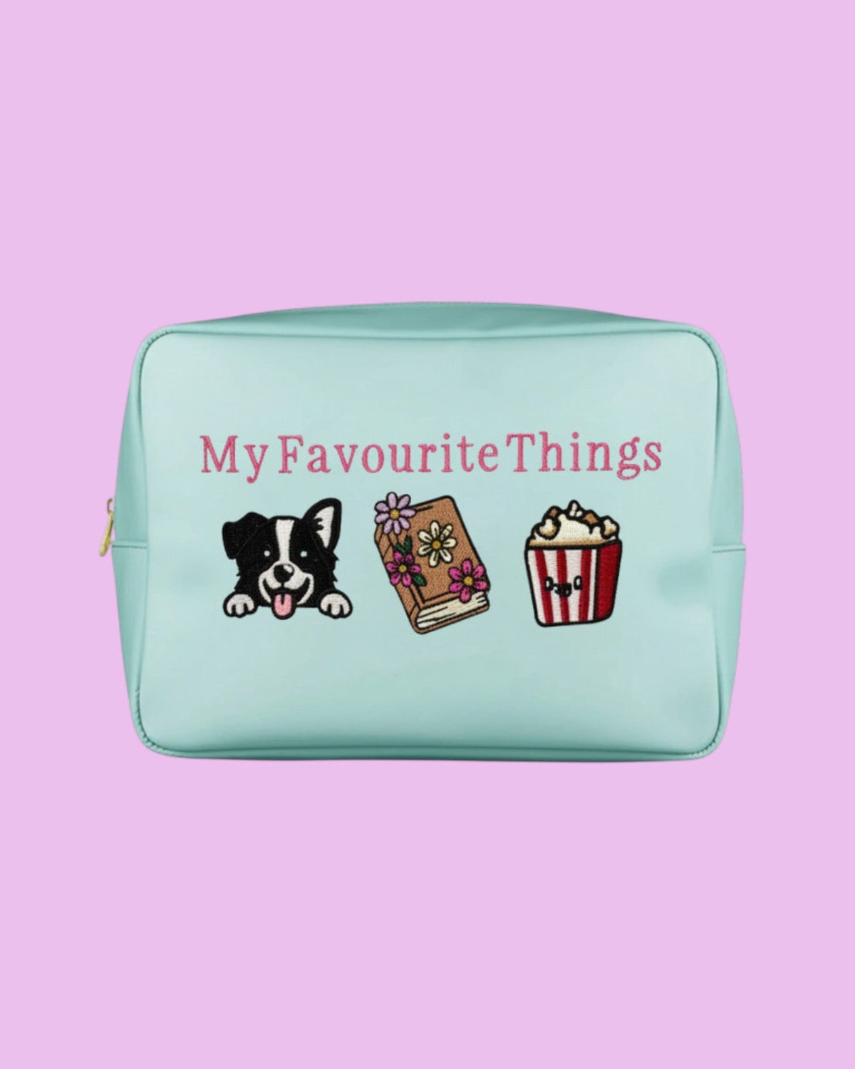 Personalised Mint Cosmetic Pouch at Stitch & Smile