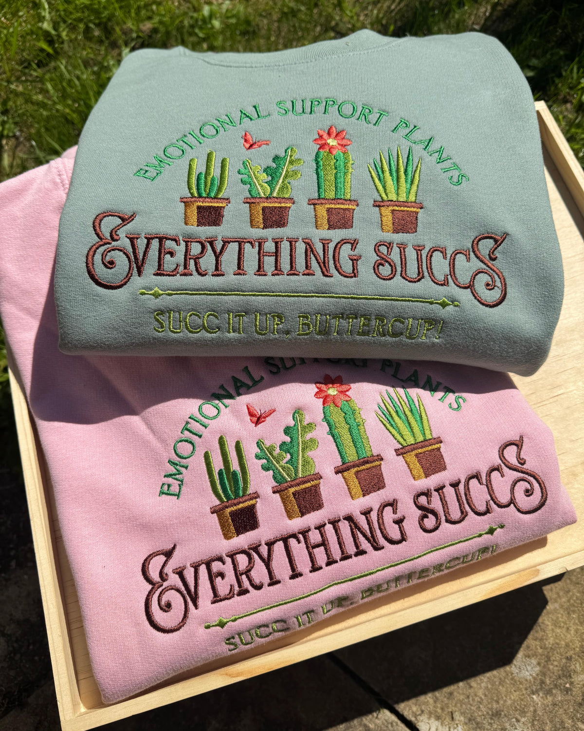  Smile Emotional Support Plants Sweatshirt for plant lovers