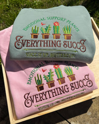  Smile Emotional Support Plants Sweatshirt for plant lovers
