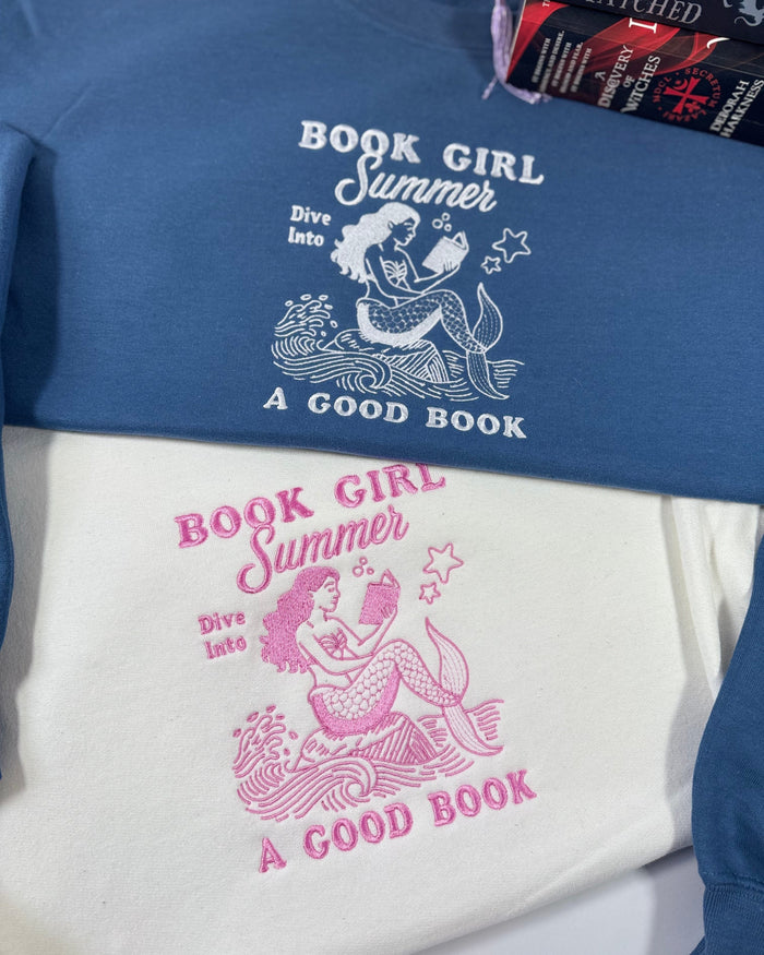 Summer Book Club Embroidered Sweatshirt