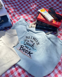 The Beach and a Book Beach Bag by Stitch & Smile