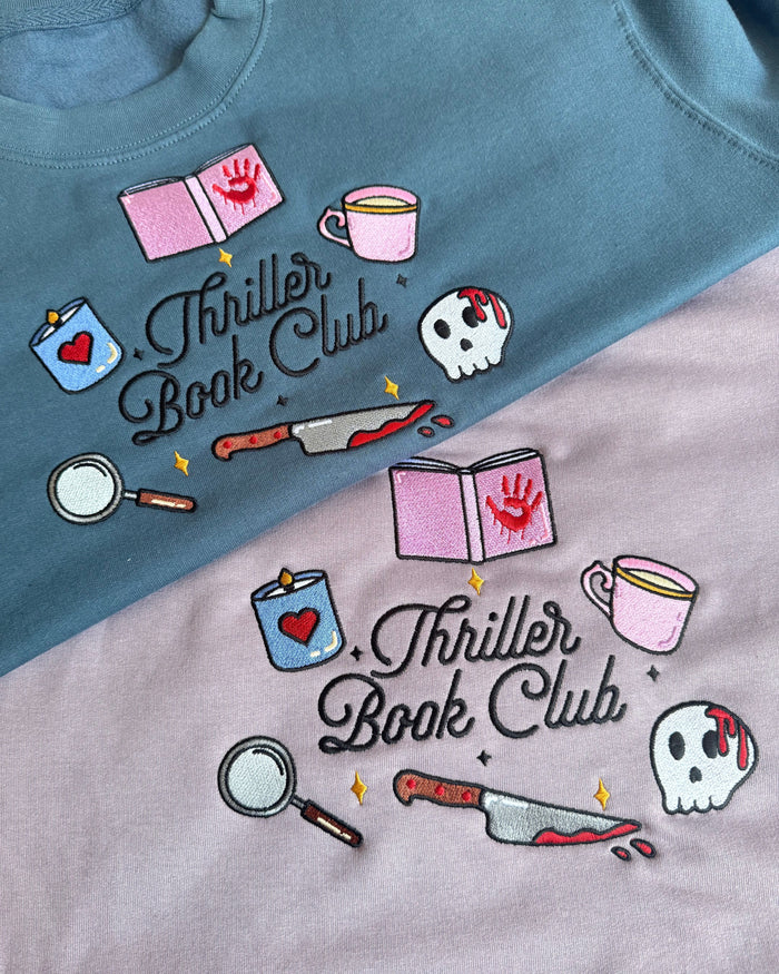 Thriller Book Club Embroidered Sweatshirt