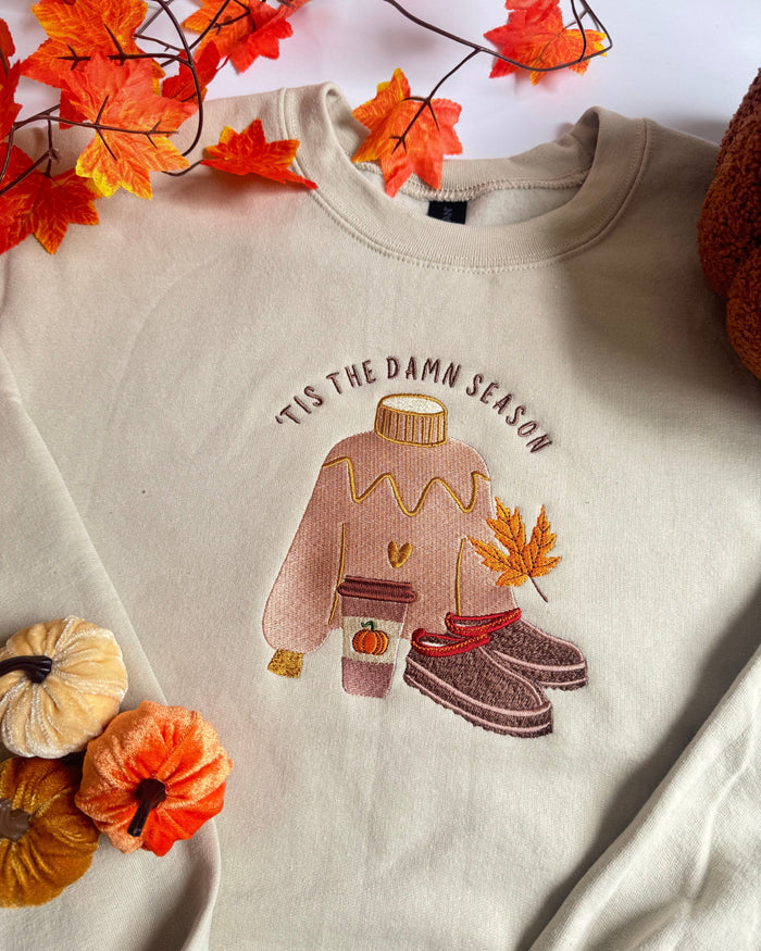 'Tis the Damn Season Embroidered Sweatshirt