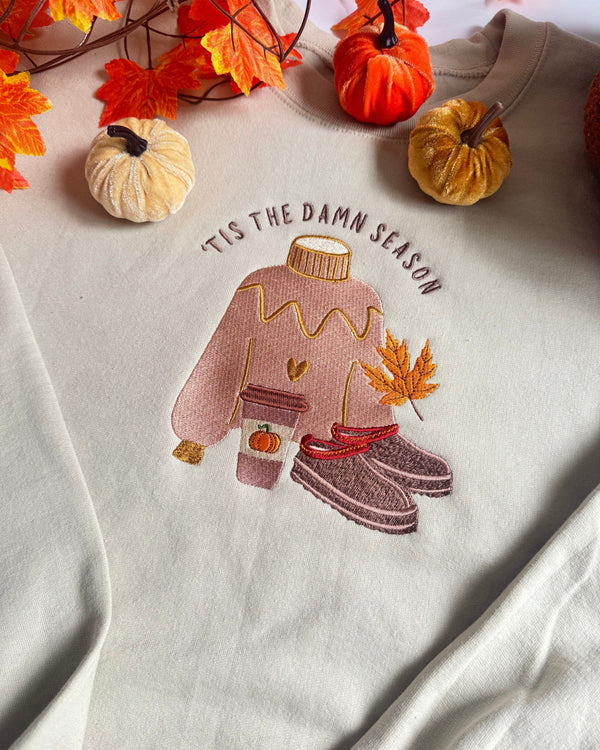 'Tis the Damn Season Embroidered Sweatshirt