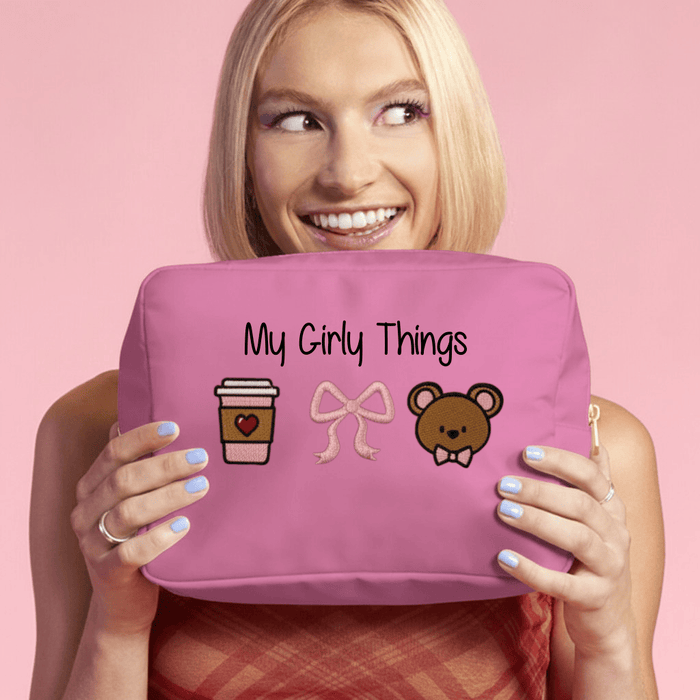 Personalised Pink Cosmetic Pouch