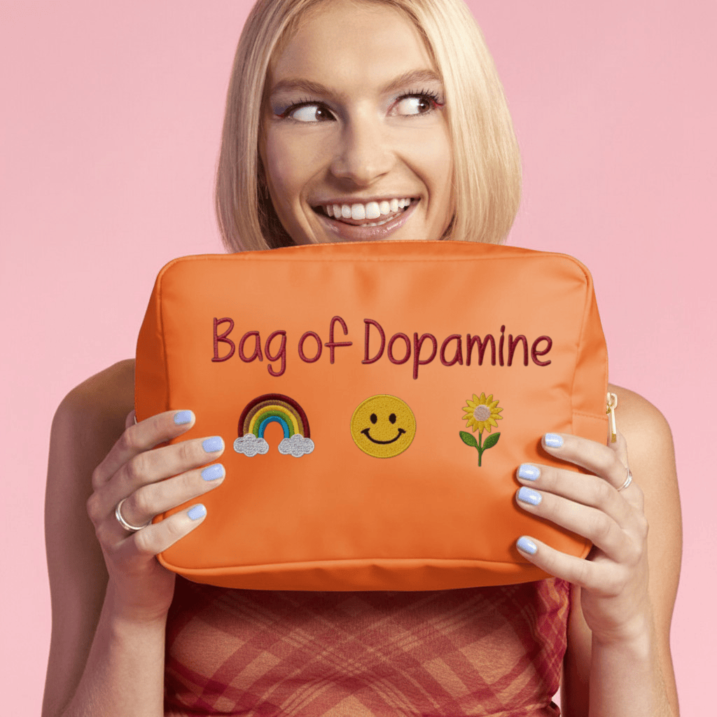 Personalised Orange Cosmetic Pouch
