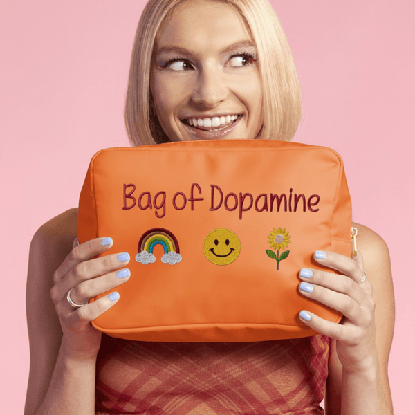 Personalised Orange Cosmetic Pouch