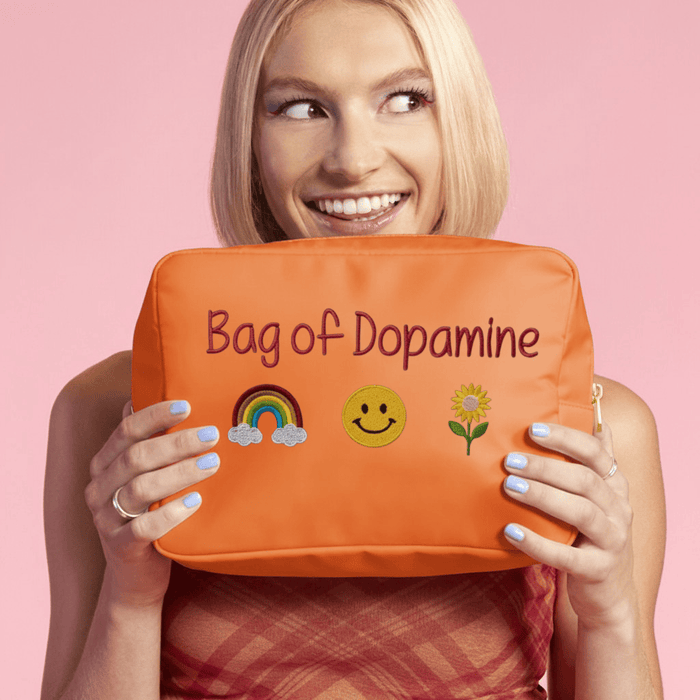 Personalised Orange Cosmetic Pouch