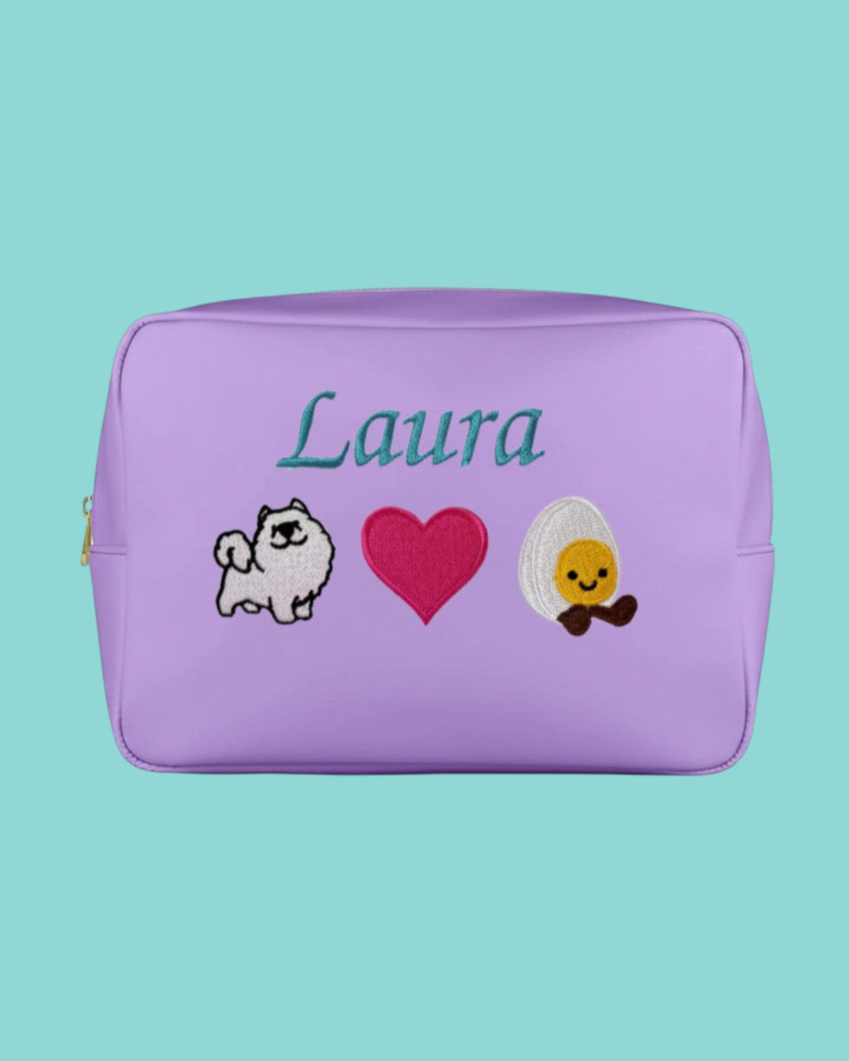 Personalised Lilac Cosmetic Pouch