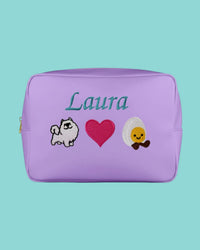 Personalised Lilac Cosmetic Pouch