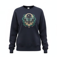 Celestial Moth Embroidered Sweatshirt
