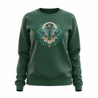 Celestial Moth Embroidered Sweatshirt