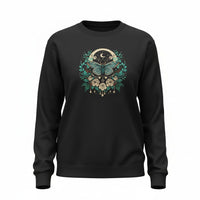 Celestial Moth Embroidered Sweatshirt