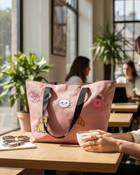 Personalised Rose Pink Tote Bag